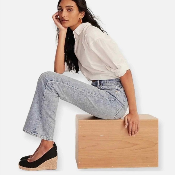 J. Crew Black Seville Espadrille Canvas Jude Wedges Size 9 - Picture 2 of 15